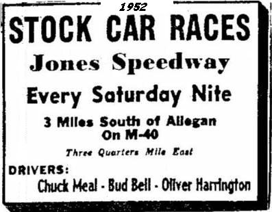 Jones Speedway - 1952 Ad From Jerry (newer photo)